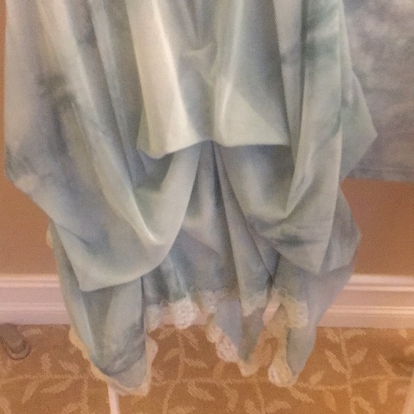 Blue Blue green ombré midi dress with slip - Picture 6 of 6